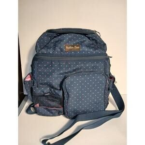 NWOT Matilda Jane Insulated Diaperbag Backpack Purple Poka Dots Pockets